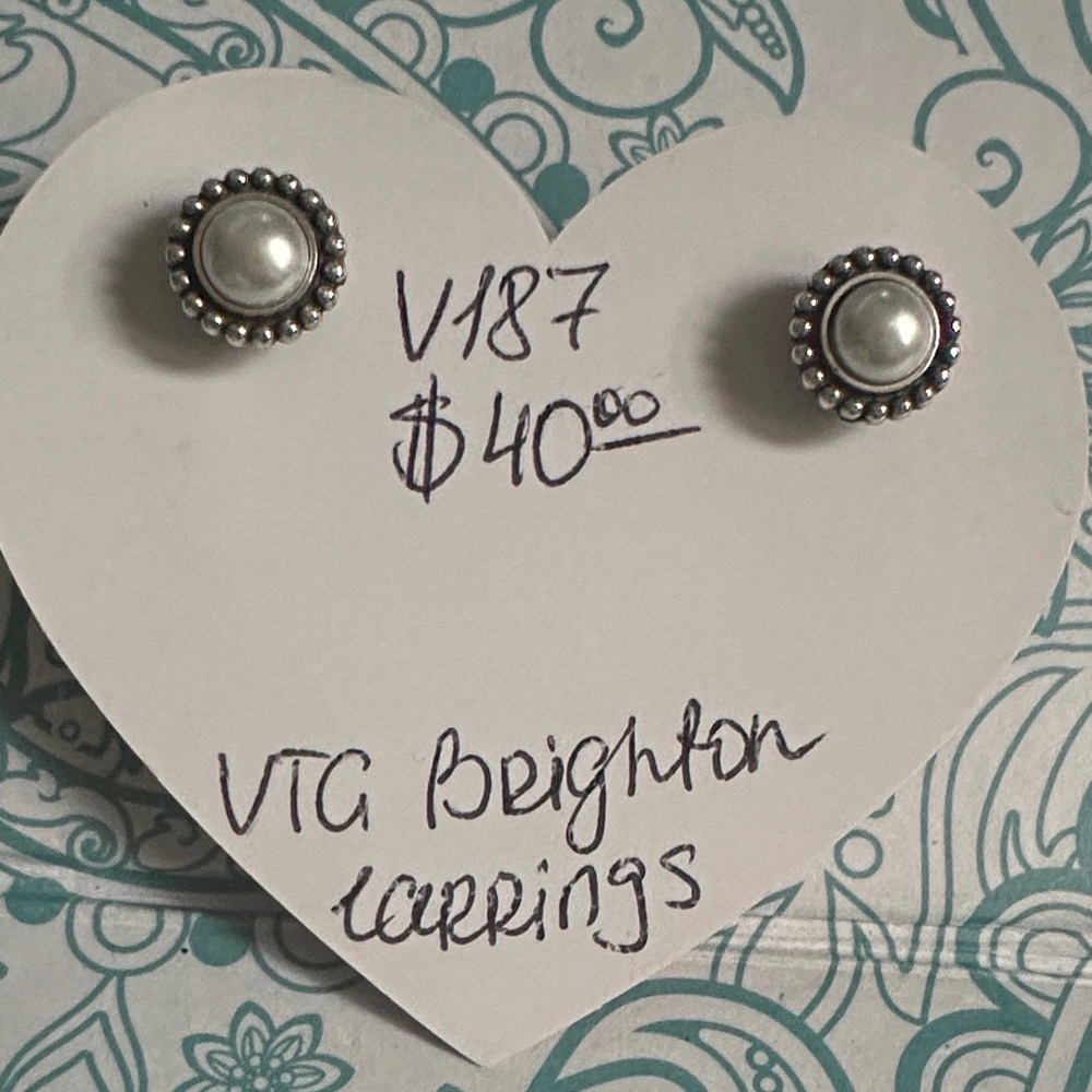 VTG Brighton Luster Faux Pearl Earrings